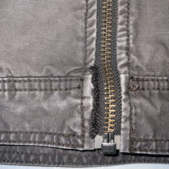 VTG Guess Jeans Brown Band/Military Flesh & Blood Jacket L Flawed Bikercore Punk - Picture 13 of 15